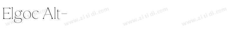 Elgoc Alt字体转换